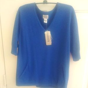 Chicos pull over size 2 with pockets NWT